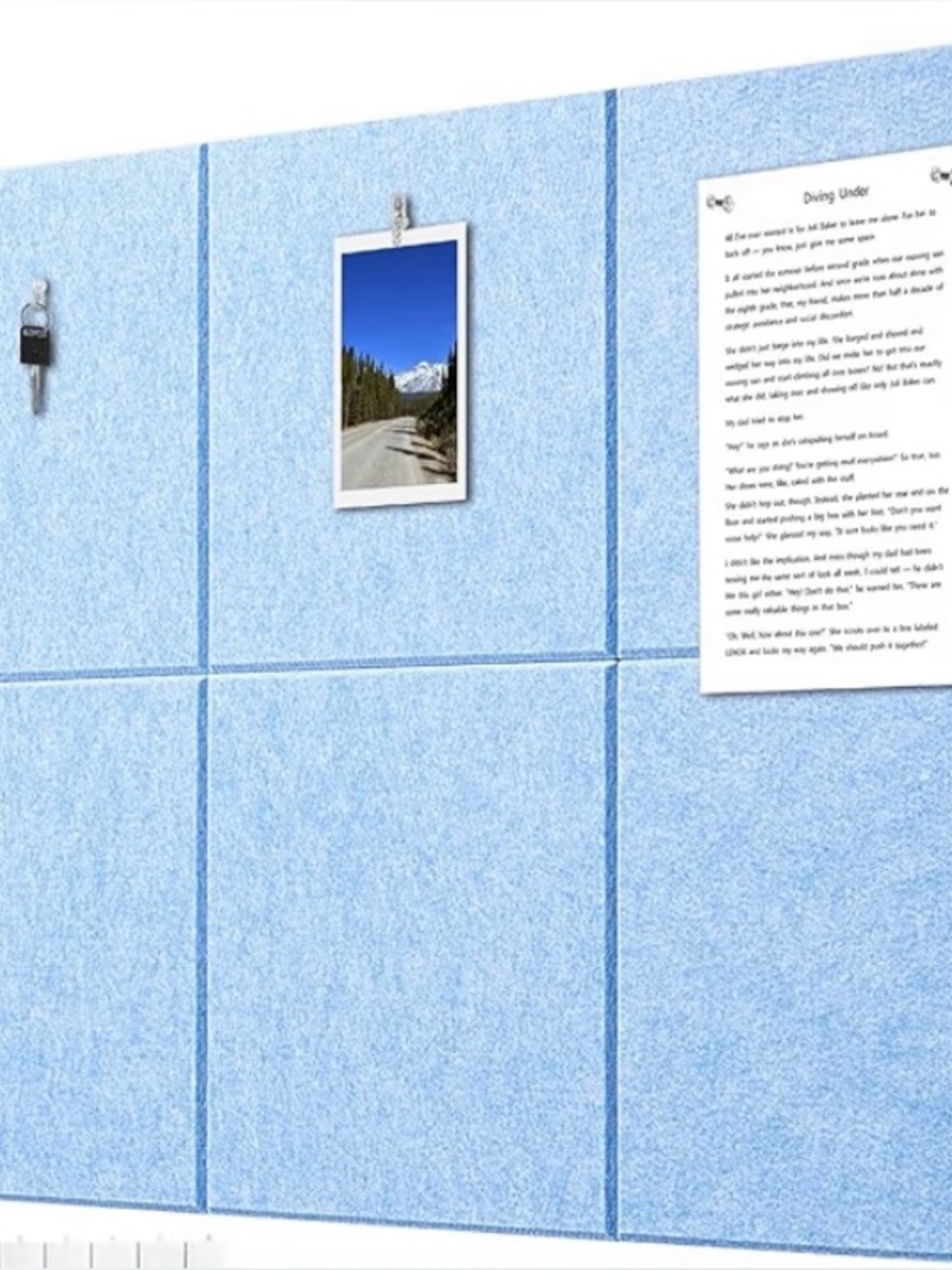 Light Blue Felt Bulletin Board Panels - 6 Pack